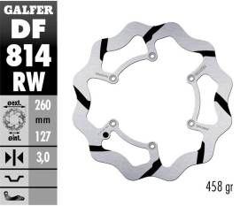 Galfer Front Brake Disc WAVE FIXED GROOVED 260x3mm BETA 400 RR 4T ENDURO 2013
