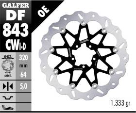 Galfer Front Brake Disc WAVE FLOATING COMPLETE (C. ALU.) 320x5mm KTM BRABUS 1300 R 2022 > 2024