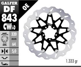 Galfer Front Brake Disc WAVE FLOATING COMPLETE (C. ALU.) 320x5mm KTM BRABUS 1300 R 2022 > 2024
