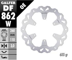 Galfer Front Brake Disc WAVE FIXED 260x3mm BENELLI BX 449 2007
