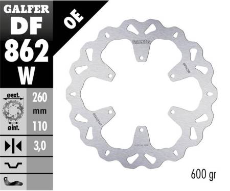 DF862W Galfer Front Brake Disc WAVE FIXED 260x3mm BENELLI BX 449 2007