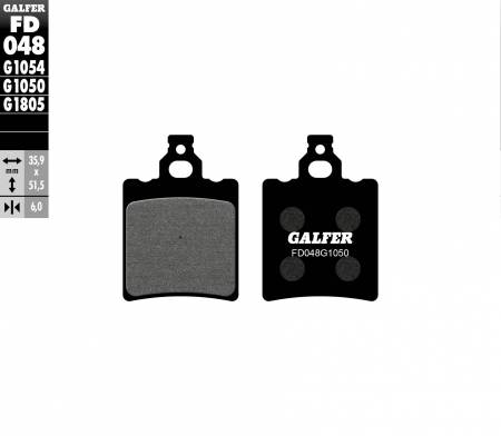 FD048G1050 Galfer Plaquettes De Frein Avant H.r.d. 125 Silver-house  Fd048