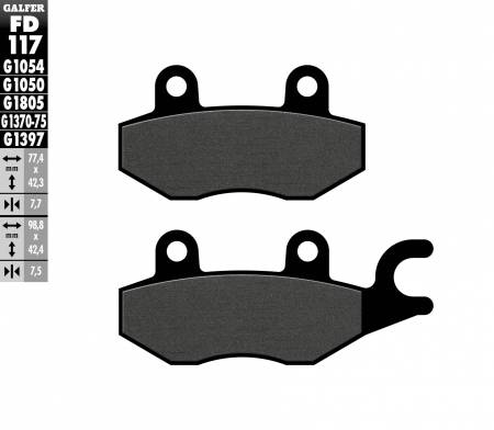 FD117G1050 Galfer Front Brake Pads Qingqi Colombia Moped 110  Fd117
