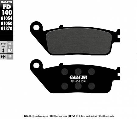 FD140G1054 Galfer Front Brake Pads Peugeot Satelis 500 Abs Pbs  Fd140