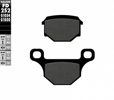 FD252G1050 Galfer Front Brake Pads Sigma Colombia Sg 150-8  Fd252