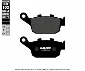 Galfer Rear Brake Pads TRIUMPH STREET TRIPLE R 675 2009 > 2012 FD103