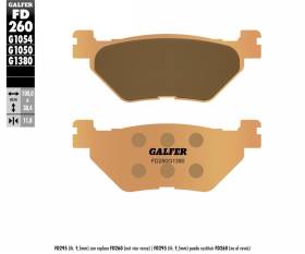 Galfer Bremsbelage Hinteren YAMAHA XP 560 T-MAX TECH MAX 2020 > 2023 FD260