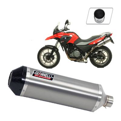 73779T6SY + 70506CT Echappement Giannelli Ipersport Titane + Catalyseur Bmw G 650 GS 2011 > 2016