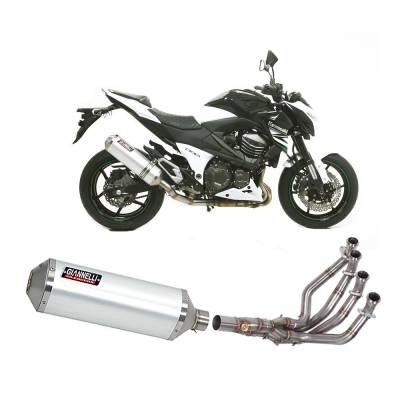 73799A6S + 71207IN Non Catalyzed Full Exhaust System Giannelli Aluminum Kawasaki Z 800 2013 > 2016