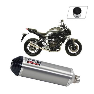 73811T6KY + 70506CT Scarico Completo Terminale Titanio + Cat Giannelli YAMAHA MT-07 2014 > 2016