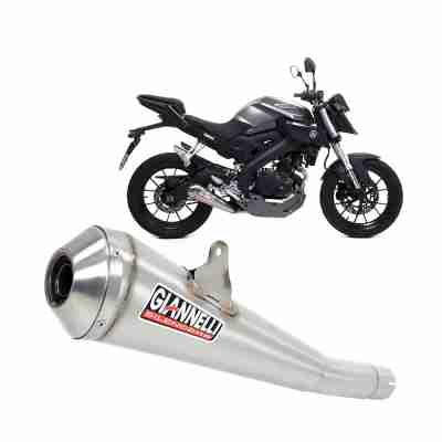 73437GXK Scarico Completo Giannelli Terminale in Nichrom per YAMAHA MT 125 2014 > 2016