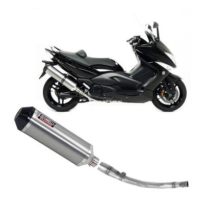 73745T6KY + 71505CT Full Exhaust System Giannelli Tit + Kat Link Pipe YAMAHA T-MAX 500 2008 > 2011