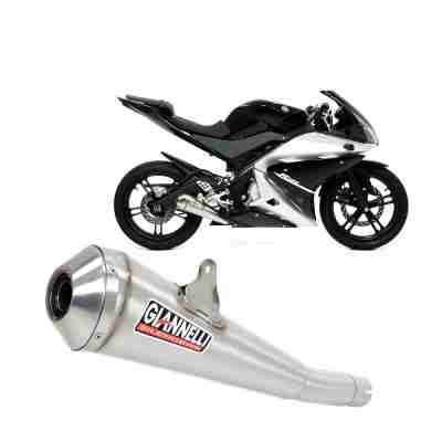73414GXK Scarico Completo Giannelli Terminale in Nichrom per YAMAHA YZF-R 125 2008 > 2013