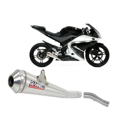 73414GXK + 71504CT Full Exhaust System Giannelli Nichrom + Kat Link Pip YAMAHA YZFR 125 2008 > 2013