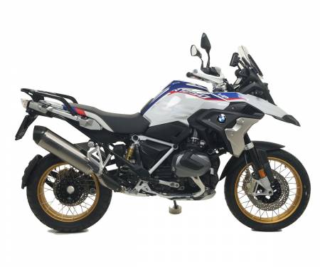73699A2Y + 71245IN Full Exhaust Giannelli Maxi Oval Stainless Steel Bmw R 1250 Gs 2019 > 2021