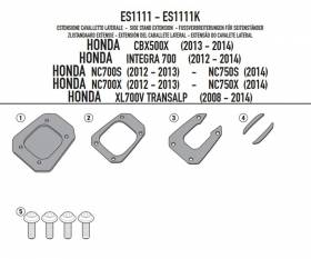 Rallonge de bequille laterale Givi Honda CB500X 2019 > 2024