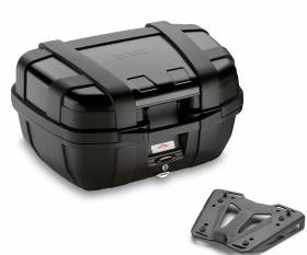 Givi Top Case Trekker 52Lt Suitcase Black Alu Finish + Fixing Kit Honda NC750X 2021 > 2023