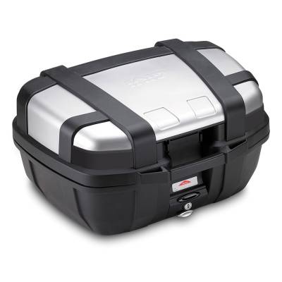 TRK52N + SRA3117 Givi Top Case Trekker 52Lt Suitcase Aluminum Finish + Kit Suzuki V-Strom 1050 / XT 2020 > 2024