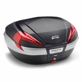 Givi Top Case Maleta V56 Maxia4 Reflectores Rojos + Kit Fijaciones Yamaha Tracer 9 2021 > 2024