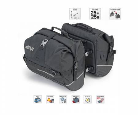 Givi Borse Bisacce Laterali Water Resistant 25Lt Ut808