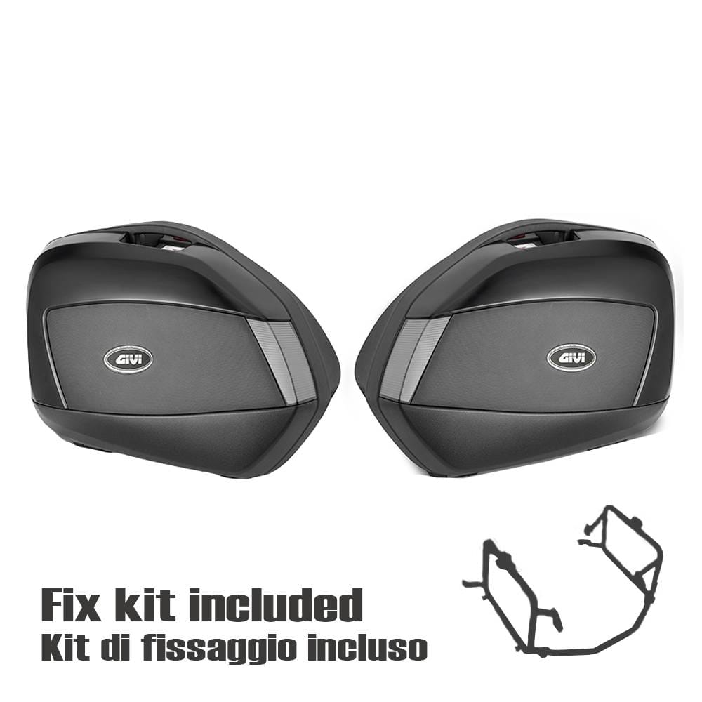Par De Maletas Laterales V35nt Kit De Fijacion Kawasaki Versys 650 2006 2009