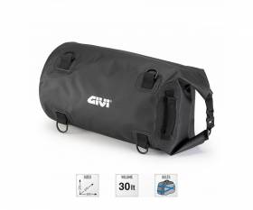 Waterproof roller bag for saddle or GIVI EA114FL 30 lt black luggage rack