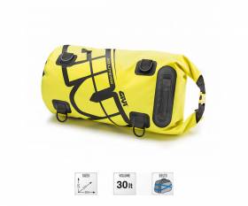 Sacoche roulettes étanche pour selle porte-bagages GIVI EA114FL 30lt jaune fluo