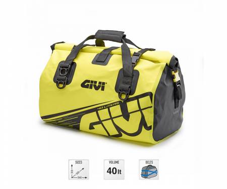 Bolsa de sillín impermeable GIVI EA115FL 40 lt, gráficos amarillo fluo