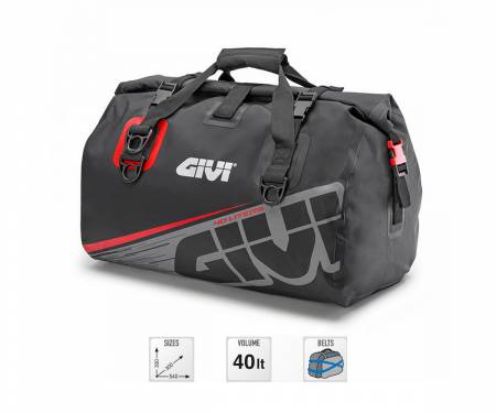 GIVI EA115GR waterproof saddle bag 40 lt, gray / red