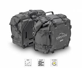 Pair of GIVI GRT720 side bags for 25 + 25 lt water resistant motorcycles