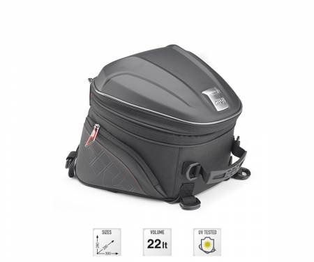 Saddle bag GIVI ST607B expandable thermoformed, capacity 22 liters.