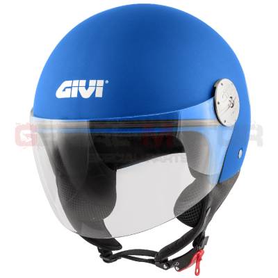 Givi Helm Mann D-jet 10.7 Mini Jet Helmet Blau Metallisch Undurchsichtig H107BB508