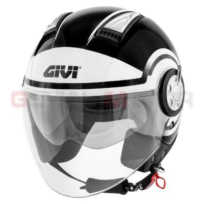 Givi Helmet Man Air Jet 11.1 Grafica Jet Black - White H111FRDBW