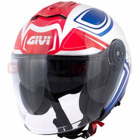 Givi Helmet Man Jet Planet Hyper Jet White - Blue - Red HX22FHYBW