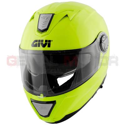 Casco Hombre X23 Sidney Moto Givi Helmet Flip-up Amarillo Fluo Pulido HX23BG126