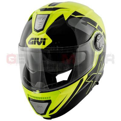 Givi Helmet Man X23 Sidney Flip-up Yellow Glossy - Black HX23FECYB