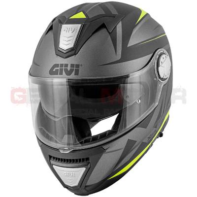 Givi Helmet Man X23 Sidney Flip-up Pointed White - Titanium HX23FPTBT