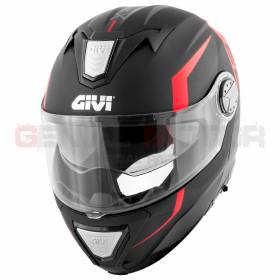 Givi Helmet Man X23 Sidney Flip-up Black Matt - Orange HX23FVPBE