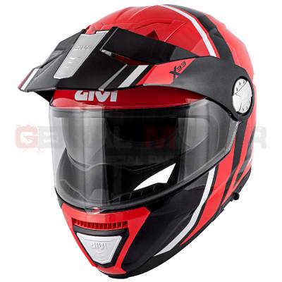 Casque Homme X33 Canyon Division Moto Givi Helmet Uomo Flip-up Rouge - Noir HX33FDVRB