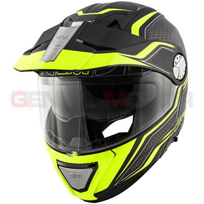 Casco Hombre Dual Sport Canyon Moto Givi Helmet Flip-up Negro - Amarillo HX33FLYBY