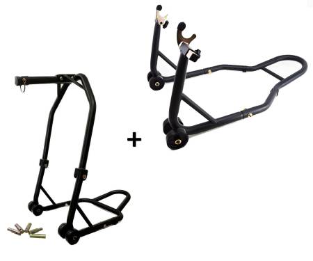 ASCE + PFE-B Universal Front + Rear Stands - Motorcycle Fork Supports with pawls - 5 Pin Steering Stem