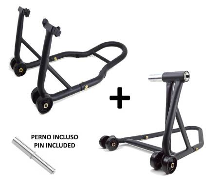 ASE-B + PME + PIN-D Front + Rear Motorcycle Paddock Stand black Single Swing Arm for DUCATI MULTISTRADA 1260 2018 > 2021
