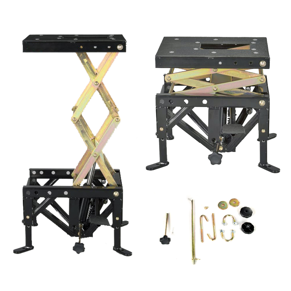 Cavalletto Sollevatore Per Moto Da Cross In Alluminio – Regolabile 25-46 Cm, Portata 150kg, Piastra 28x17,5 Cm, Con Ruote - 5
