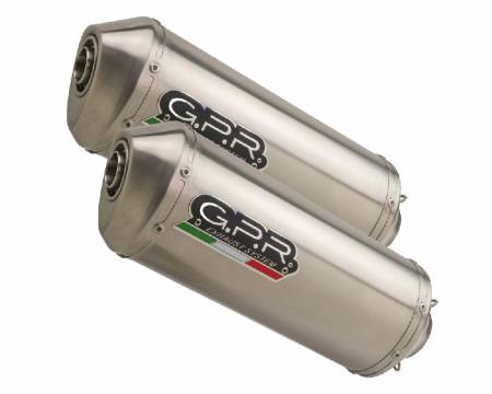 A.12.SAT 2 Exhaust Mufflers GPR SATINOX Approved APRILIA ETV - CAPONORD - RALLY 1000 2001 > 2007
