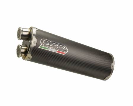 A.58.DUAL.CA Exhaust Muffler GPR DUAL CARBON Approved APRILIA CAPONORD 1200 2013 > 2015