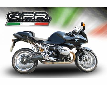 BMW.27.FUNE 2 Exhaust Mufflers GPR FURORE NERO Approved BMW R 1200 S 2006 > 2008