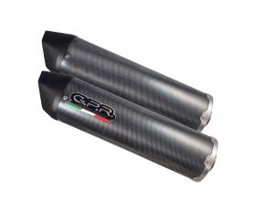 Matt Black GPR Pair of Exhaust Mufflers Furore Poppy Approved for Cagiva Gran Canyon 1998 > 2000