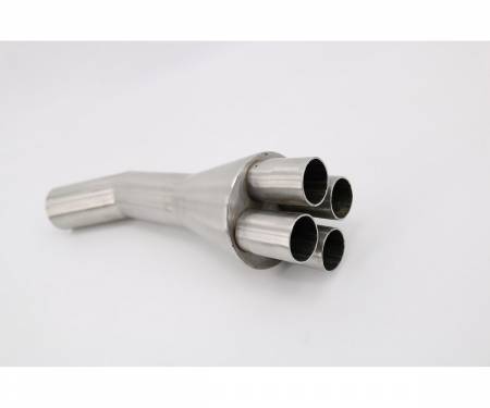 CAFE.COL.1 Brushed Stainless steel GPR 4in1 Link Pipe Cafè Racer 4in1 Racing for Bmw K 100 1983 > 1994