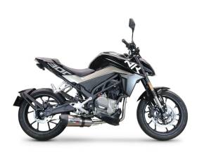 Komplette Auspuffanlage GPR Gpe Ann. titanium Racing Satiniertes Titan fur Cf Moto 300 NK 2022 > 2024