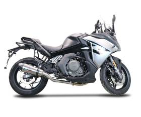 Auspuff Schalldampfer GPR Gpe Ann. Titanium Racing Satiniertes Titan fur Cf Moto 650 Gt 2022 > 2024
